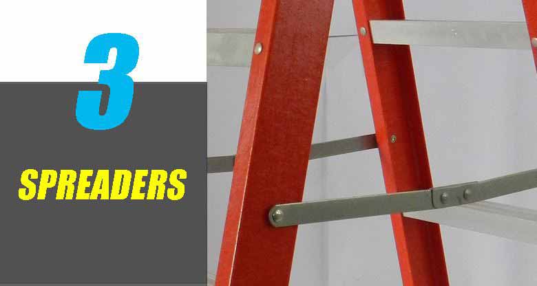 Hot sale top quality strengthen folding fiberglass twin step ladder with shelf for electricians jobstation