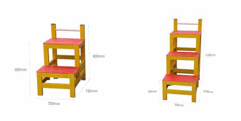 High quality 2 step fiberglass insulated step ladder stool