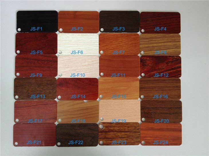 FRP wood grain color chart