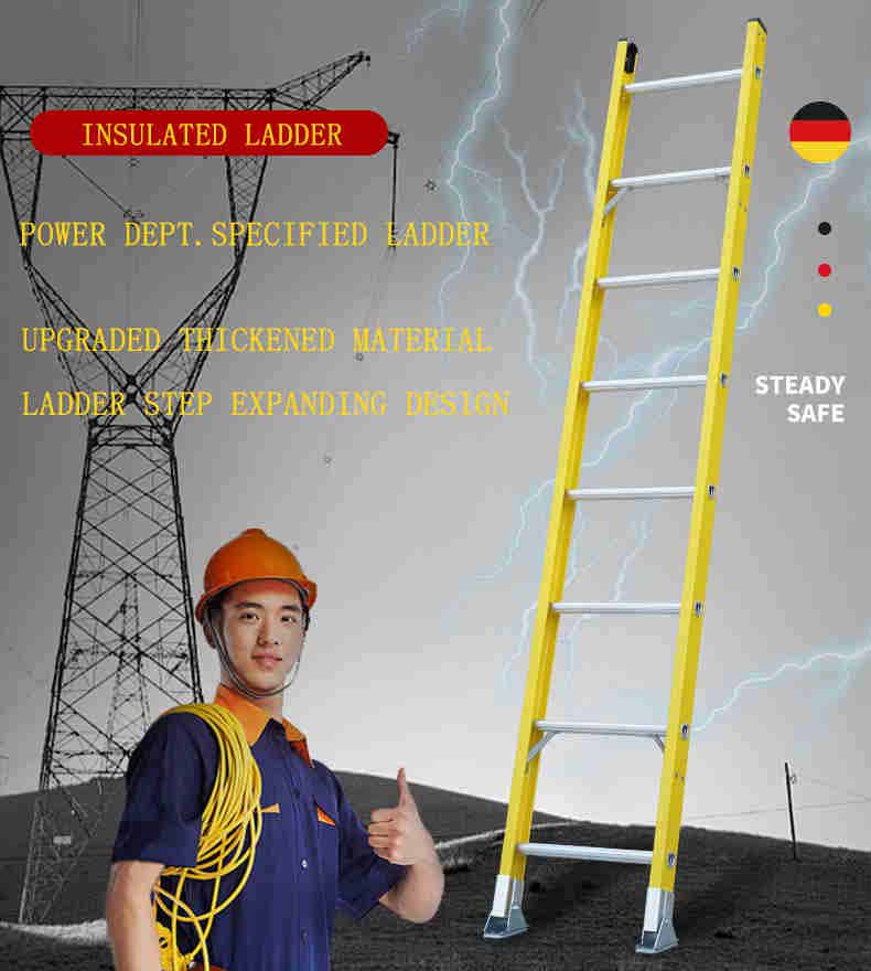 FRP Fiberglass Straight Step Ladder Safety Step Ladder folding aluminum combination step extension ladder