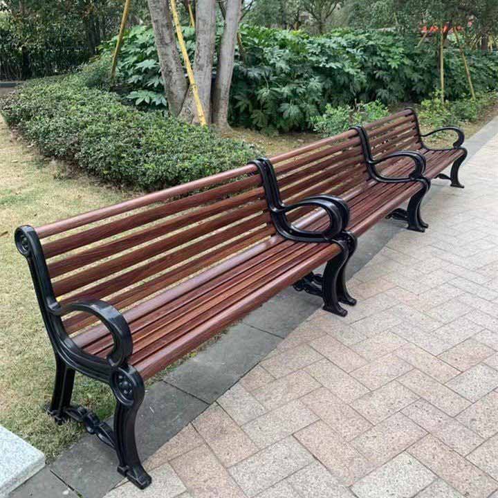 imition wood outdoor bench