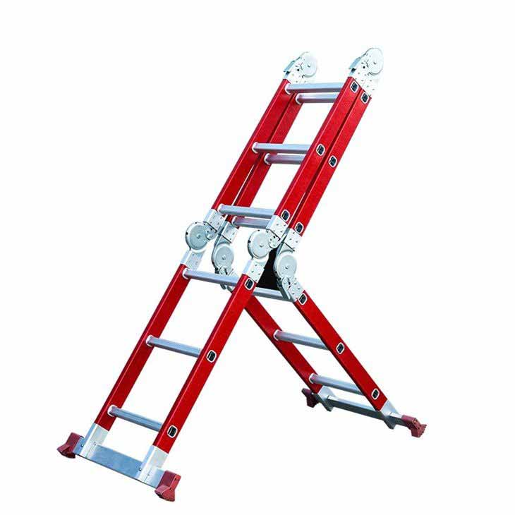 FRP Insulation Ladder Folding M type Multi function fiberglass insulating from China factory