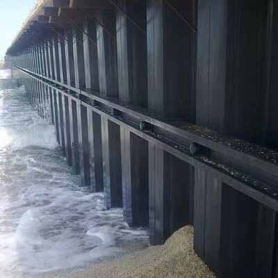 Fiberglass Seawall - FRP Sheet Piling