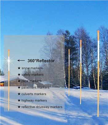 Reflective Fiberglass Snow Marker